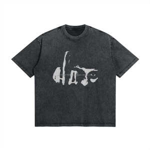 Custom Logo 300GSM Streetwear Hip Hop <b>Box</b> Cut Heavyweight Cropped T-Shirt <b>Canvas</b> Oversized Regular Fit Men - Product Image 5