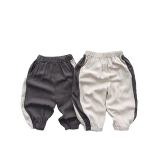 Pantalones Casuales Elegantes para Niños, Transpirables, 100% Algodón, Cintura Elástica, Largo hasta el Tobillo, Corte Recto, Precios al por Mayor ODM - Product Image 5