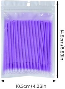 Dental Microbrush Applicator Micro Applicator Brushes Cotton Swab Sticks Soft Tip Beauty Tool for Lash Liner Makeup Care - Product Image 5