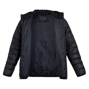 Veste d'hiver pour homme personnalisée, chaude, épaisse, à capuche amovible, coupe-vent, de haute qualité, rembourrée en duvet et en coton matelassé - Product Image 1
