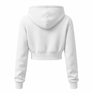 Wholesale Custom Ladies <b>Cropped</b> <b>Zip</b> <b>Up</b> Hoodie - OEM Manufacturer & Supplier - Product Image 2