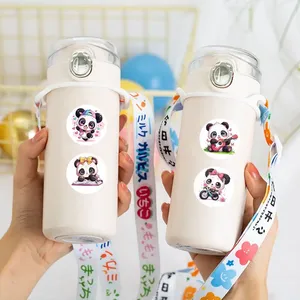 สติกเกอร์แพนด้าพิมพ์ลายตามสั่ง แบบม้วน 500 ชิ้นต่อม้วน ขนาด 1 นิ้ว/25 มม. ทนทาน - Product Image 2