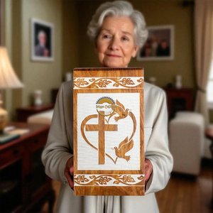 AYAANS Rosewood wooden Hand Carved Wooden Hot Selling cremation Urn <b>Box</b> for Adult Ashes Wholesale Cremation Urns (6X6X11)IN - Product Image 6