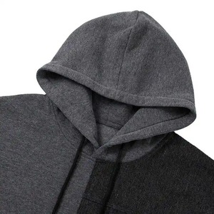 Relevo <b>Men's</b> Patchwork Hooded Sweatshirt Oversized Casual Knitted <b>Pullover</b> with Pocket Autumn Wear For <b>Men</b> - Product Image 3