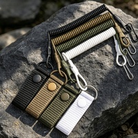 Cordon élastique anti-perte, sangle de sécurité décontractée à ressort pour porte-clés, lampe de poche, cordon rétractable, accessoire de chasse en plein air