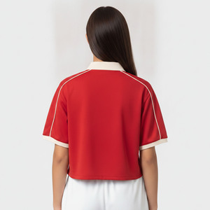 เสื้อโปโลผู้หญิงสั่งทำได้ 2 สี เสื้อผ้าฤดูร้อน ผ้าฝ้าย 100% ระบายอากาศ แห้งเร็ว สวมใส่สบาย พิมพ์โลโก้ตามสั่ง - Product Image 6