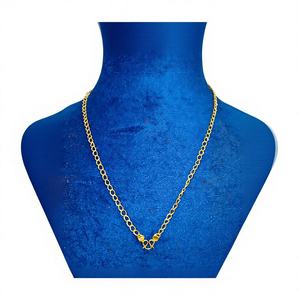 Chaîne en or Indo plaqué or 22 carats, bijoux pour hommes, chaîne à maillons ovales, bijoux de mode pour hommes, chaînes en or en gros - Product Image 3