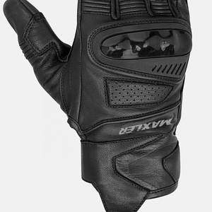 Gants de moto de course à prix de gros, protection en fibre de carbone, paume antidérapante, cuir de chèvre véritable - Product Image 5