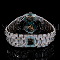 Montre Hip Hop entièrement sertie de diamants Moissanite pour hommes, montre-bracelet de luxe tendance pour rappeurs, artistes, influenceurs et collectionneurs