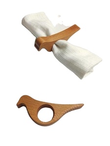 Nouvelle arrivée ronds de serviette en bois pour les mariages Table en gros porte-mouchoirs décoration de fête anneaux de serviettes en bois usine directe - Product Image 3