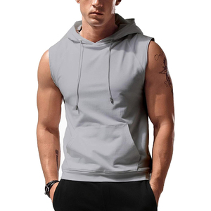 Sudaderas con Capucha Premium para Hombre, Invierno, Gimnasio, 100% Algodón, Forro Polar, Sin Mangas, Secado Rápido, Colores y Tallas Personalizables - Product Image 1