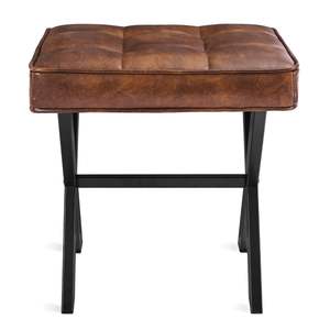 Tabouret et ottoman d'entrée en cuir moderne de luxe pour salon, banc à chaussures durable au design européen classique - Product Image 6