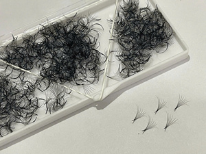 4D Bán Buôn Cao Cấp Nhung Hàn Quốc Pbt Cashmere Cá Nhân Lông Mi Mở Rộng 0.15Mm Khối Lượng Tự Nhiên Lash Hình Elip Màu Lông Mi - Product Image 2