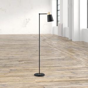 Lampe sur pied noire de luxe avec base en marbre et abat-jour en lin de qualité supérieure pour une décoration intérieure élégante - Product Image 5