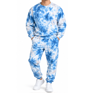 Conjunto Deportivo Tie Dye para Mujer, Sudadera con Cierre Frontal y Pantalones Jogger Coordinados, Atuendo Deportivo Moderno para Tiendas de Ropa y Uso Diario - Product Image 1