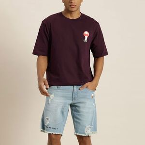 T-shirt homme en coton à manches courtes et épaules tombantes, coupe classique, style streetwear jeune, avec logo personnalisé, impression DTF DTG, pour hommes - Product Image 1