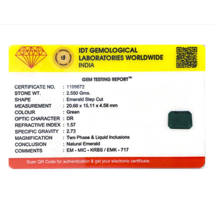 Natural Zambian Emerald 12.75 Carat Loose Gemstone Emerald Cut for Fine Jewelry - Product Image 4