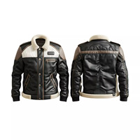 Blouson aviateur B3 en peau de mouton véritable pour homme Veste en cuir d'hiver en peau de mouton fait à la main, blanc, noir, bicolore
