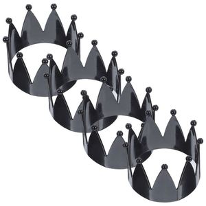 Black Crown Shape Napkin Rings Metal 5 Cm Width Durable <b>Party</b> <b>Table</b> Decoration - Product Image 1
