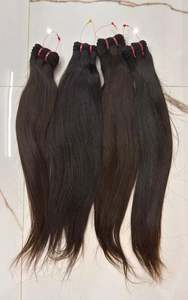 Extensiones de Cabello Indio Virgen de Primera Calidad, Peluca de Cabello Humano de Alta Densidad, Color Negro Natural, Suave, Sedoso y Duradero - Product Image 6