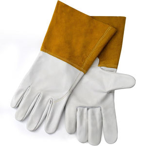 Guantes de Trabajo de Cuero Vacuno Suave de Alta Calidad, Resistentes al Calor, Precio al por Mayor, Guantes de Soldadura TIG MIG - Product Image 1