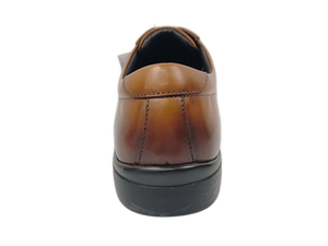 Zapatos Oxford de Cuero Marrón para Hombre, con Cordones, Punta Puntiaguda, Color Sólido, Suela de Goma Acolchada, para Todas las Temporadas - Product Image 2