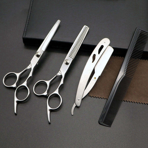 Barber Scissors Kit With Comb <b>Razor</b> And Clips Hair Cutting <b>Set</b> Hairdressing Kit Barber Scissors <b>Set</b> - Product Image 1
