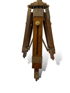 Brass Telescope Mounted on Wood <b>Stand</b> Classic Nautical Design Light <b>Weight</b> Multipurpose for Desk Office Home Decorative Display - Product Image 3