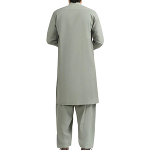 Light Grey <b>Men</b> <b>Shalwar</b> <b>Kameez</b> Designer Pakistani Suit For <b>Men</b> High Quality Kurta Pajama Ethnic Wear For Formal Events - Product Image 3