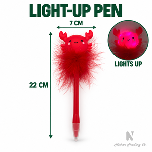 Bolígrafo LED con Forma de Cangrejo, Diseño de Plumas, Tinta Negra de 0.7mm, para Oficina y Escuela - Product Image 2