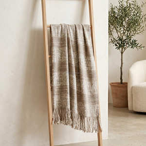 50x60 Inch Sage Green Check Linen Like Cotton Throw Blanket Handloom Woven Decorative Sofa Cover Premium - Product Image 4