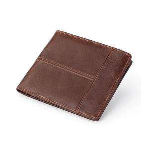 High Quality Genuine Leather RFID Blocking Short Size <b>Men's</b> <b>Wallets</b> Wholesale Top Selling - Product Image 3