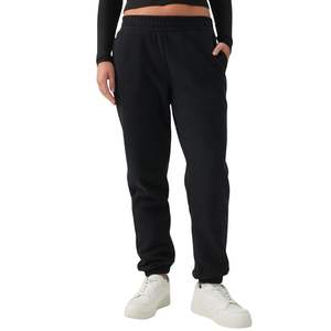 กางเกงวอร์มผ้าฝ้ายสีดำสำหรับผู้หญิง เอวสูง สวมใส่สบาย รับผลิตตามแบบ พร้อมสกรีนโลโก้ ขายส่ง - Product Image 3