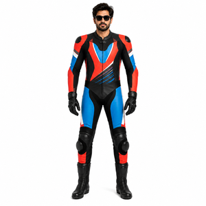 Combinaison de moto en cuir Samroz Sports pour homme, une pièce, protections CE amovibles, toutes saisons, résistante à l'eau, respirante, coupe-vent, course - Product Image 5