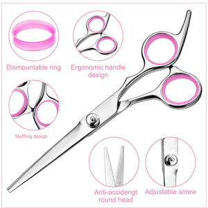 Ciseaux de barbier professionnels de haute précision, de qualité supérieure, pour droitiers, manche long, acier inoxydable 6CR13, lame tranchante - Product Image 3