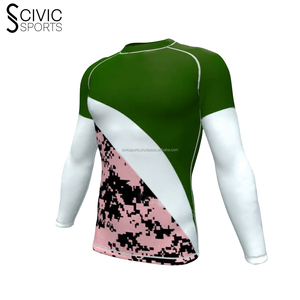 MMA BJJ Rash Guard para hombres Ropa de artes marciales completamente sublimada personalizada para entrenamiento y competición Camiseta de lucha libre - Product Image 2