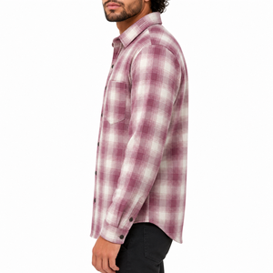 Camisa Casual de Franela para Hombre, Nueva Colección de Verano, Tejido Sólido, Transpirable, Bordada, 100% Algodón, con Doble Bolsillo - Product Image 3