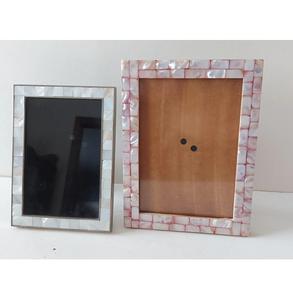 Cadre photo en bois durable, écologique, fait main, avec incrustations de os, mosaïque, décoration de table, fabricant indien - Product Image 3