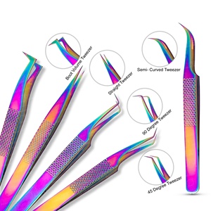 Agarre óptimo con pinzas de pestañas de Punta puntiaguda de acero inoxidable hechas a mano para múltiples técnicas de extensión de pestañas - Product Image 4