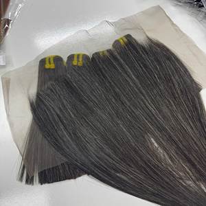 Couleur argent Jaune et Brun Humain Vietnamien Couleur Naturelle Prix Usine Extensions de Cheveux Os Cheveux Raides - Product Image 6