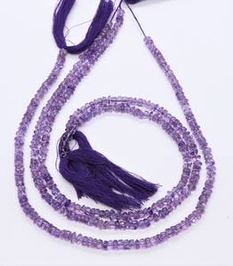 Natural <b>Amethyst</b> Smooth Button Beads 4-5 MM Pink <b>Amethyst</b> Plain Button Shape Gemstone Beads 12 Inch <b>Amethyst</b> Beads For Jewelry - Product Image 2