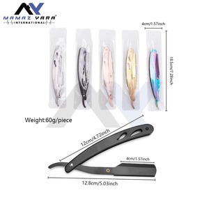 Premium Stainless Steel Swing Lock Straight Edge <b>Razor</b> <b>for</b> <b>Men</b> Professional Barber Shavette Classic Blade Beard Face Shaving - Product Image 5