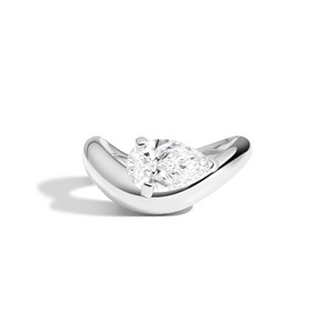 Luxury 14K Solid Gold Cloud Pear Lab Grown <b>Diamond</b> <b>Ring</b> for Women's Wedding Engagement - Product Image 5