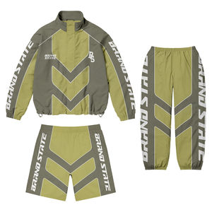 Ensemble survêtement coupe-vent en nylon personnalisé pour homme, veste et pantalon, logo imprimé, vêtements de sport, jogging, OEM, marque privée - Product Image 3