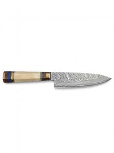 มีดทำครัวเหล็กดามัสกัสลายหยดน้ำ งานแฮนด์เมด ด้ามจับทรงแปดเหลี่ยม - Product Image 1