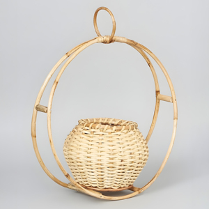 Pot à plantes artisanal en rotin, support pour fleurs et plantes, pot d'extérieur, prix bas, jardinières suspendues - Product Image 6