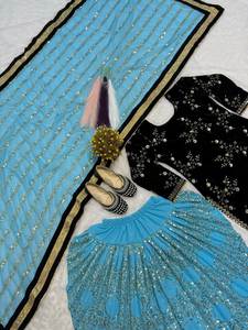 Tissu en velours de viscose épais, couleur magnifique, lourd, avec broderie et travail de sequins de 5 mm, pour costume Salwar traditionnel, à prix de gros - Product Image 2