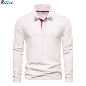 Polo de Verano para Hombre, Unisex, Casual, a la Moda, de Color Sólido, Talla Grande, Manga Larga, con Logotipo Bordado en la Parte Delantera, Transpirable - Product Image 2
