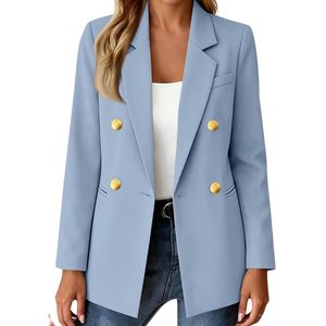 Maßgeschneiderter Leuchtend Tangerin-Oranger Blazer für Damen mit V-Ausschnitt, Dreiviertelärmeln, Leichter Spandex/Polyester-Mischung, Einreihig - Product Image 4