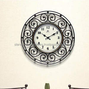 นาฬิกาแขวนผนังโลหะนาฬิกาควอตซ์ขนาดใหญ่สำหรับตกแต่งบ้านสไตล์ชนบทโบราณ - Product Image 4